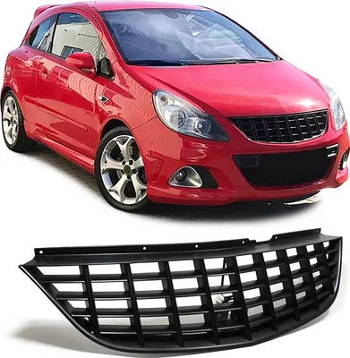 Produktbild von Sport Grill Kühlergrill ohne Emblem Schwarz für Opel Corsa D Vorfacelift 06-10