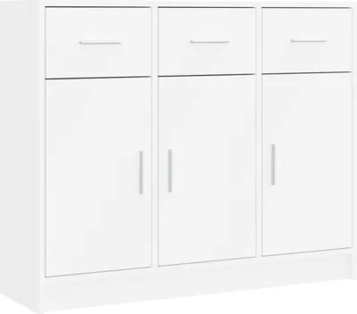 Produktbild von Sideboard Weiß 91x28x75 cm Holzwerkstoff