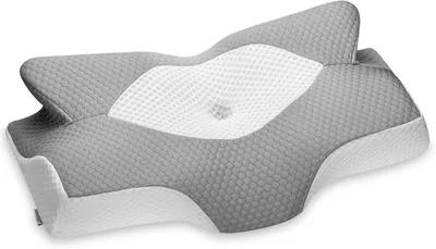 Obrázek produktu pro Polštářová povlaka z paměťové pěny, vhodná pro polštáře s ergonomickým tvarem. Vyměnitelná povlaka (šedá, rozměry povlaku: 64 x 33 x (12,5/10,5) cm)