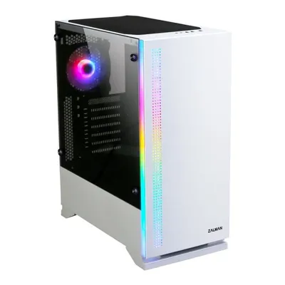 Obrázok produktu pre Zalman S5 WHITE, Midi Tower, PC, Biela, ATX, micro ATX, Mini-ITX, Plast, Oceľ, Temperované sklo, Modrá, Zelená, Červená
