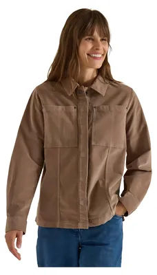Produktbild von Cecil Feincord Overshirt mit Brusttaschen earthy taupe XL