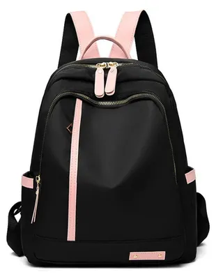 Obrázok produktu pre Dámsky batoh, malý, elegantný, čierny, nylon, umelá koža, 35x26x13 cm