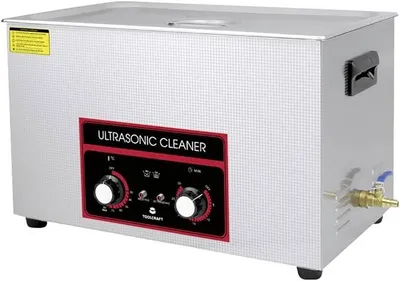 Productafbeelding van Ultrasoon reiniger voor kantoorbenodigdheden, sieraden, werkplaats. 600W, 30 liter, met verwarming en reinigingsmand
