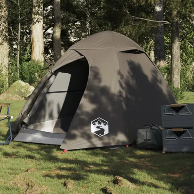 Produktbild von Möbel Kuppel-Campingzelt 2 Personen Braun Wasserdicht - Campingzelte &20517