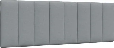Image de Coussin de tête de lit Hanko gris clair 140 cm tissu