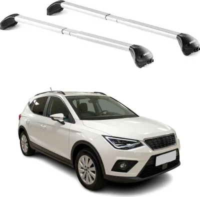 Produktbild von Dachträger Grundtäger für Seat Arona 2017-2025 5 tür 100kg Alu Silber 2 tlg ABE