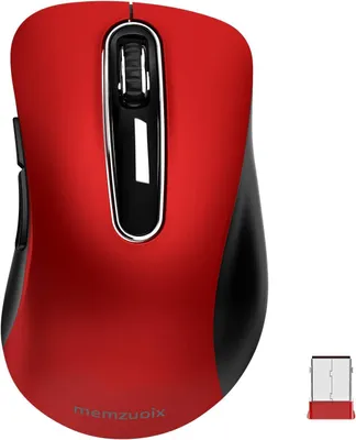 Produktbild von Kabellose Maus 2,4 GHz, tragbare optische Maus 1400 DPI mit Mini-USB-Empfänger, 5 Tasten und batteriebetrieben für Laptop, Desktop, MacBook