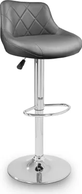 Produktbild von Aga Barhocker Grau aus Kunstleder 360° drehbar höhenverstellbar, Barstuhl, Küchenhocker, Barhocker, Barstuhl, Bistrohocker