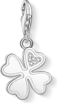 Produktbild von Thomas Sabo 1733-051-14 Charm-Anhänger Damen Kleeblatt Zirkonia Sterlingsilber