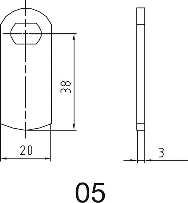 Produktbild von ASSA ABLOY Sperrnase für Elektronisches Schrankschloss Sense+PIN, Nr.5, gerade
