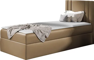 Produktbild von MIRJAN24 Boxspringbett Carmen Mini, Einzelbett mit Bettkasten für die Bettwäsche, mit Topper und Kopfteil (Soft 034, Größe: 80x200 cm, Seite: Rechts)