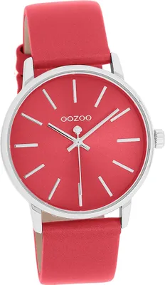 Produktbild von Oozoo Damen Armbanduhr rot Analog Timepieces Lederarmband D2UOC11461