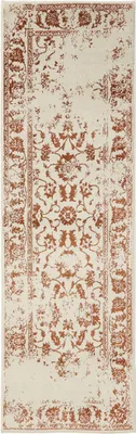 Image de benuta tapis vintage salon Suki Crème/Orange 80x240 cm couloir tapis de salon chambre doux oriental rectangulaire
