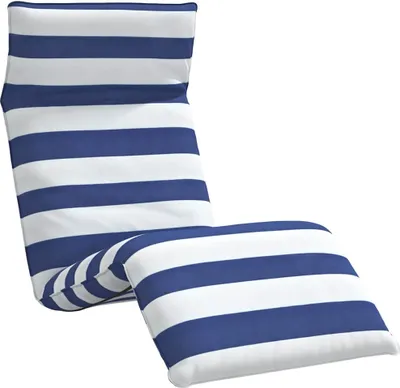 Produktbild von Sonnenliege Klappbar Blau und Weiß 175x54x8,5 cm Oxford-Gewebe
