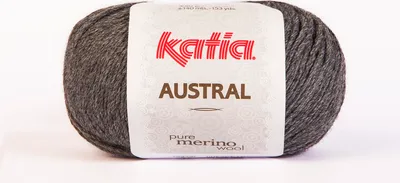 Produktbild von AUSTRAL von Katia - GRIS OSCURO (10) - 50 g / ca. 140 m Wolle