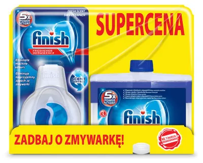 Produktbild von FINISH DuoPack: Geschirrspülmaschinenreiniger "regular", 250 ml + Deo-Frische, 4 ml