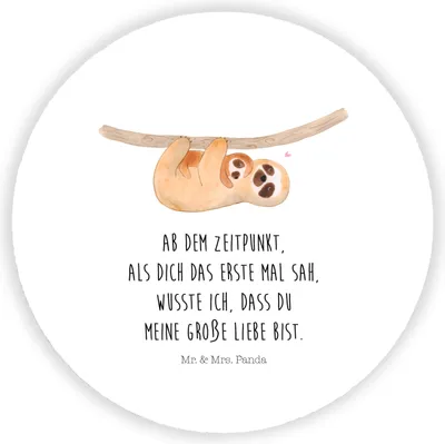 Produktbild von Mr. & Mrs. Panda Rund Magnet Faultier Kind - Weiß - Geschenk, Liebe, whiteboardmagnet, Baby, Spaß, Mutter, Kühlschrank, Geburt, zettelhalter, für, Kühlschrankmagnet