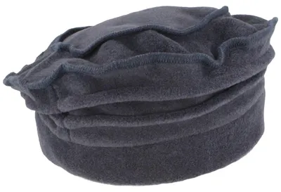 MtM warme & weiche Fleece Winter-Baskenmütze mit Biesen in blau