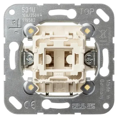 Immagine prodotto di JUNG 531U Contatto NA a pulsante 1 polo bianco
