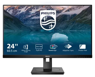 Produktbild von Philips S Line 242S9JML/00, 60,5 cm (23.8"), 1920 x 1080 Pixel, Full HD, LCD, 4 ms, Schwarz