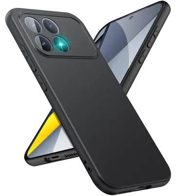 Image de Coque en silicone pour Xiaomi Poco F8 Pro Coque de protection Noir mat Coque arrière Étui pour téléphone portable