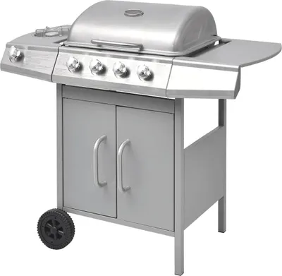Produktbild von vidaXL Gasgrill 4+1 Flammen Silbern
