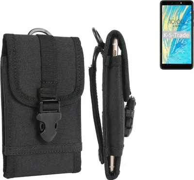 Produktbild von K-S-Trade Holster Handy Hülle kompatibel mit BQ Mobile BQ-5740G Spring Holster Handytasche Gürtel Tasche Schutz Hülle Robust Outdoor schwarz