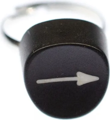 Produktbild von Ring Sonderzeichen Schreibmaschine Pfeiltaste Miniblings Upcycling Unikat