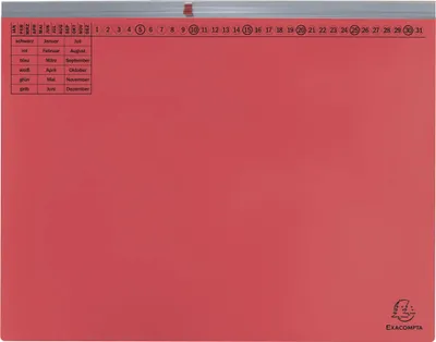 Produktbild von Exacompta 25x Exaflex, Kanzlei Hängehefter, 1x Abheft, Rechts, Rot, 370203B