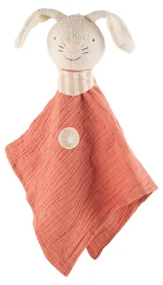 Produktbild von sigikid Musselintuch Hase Tiny Tissues, Schmusetuch, Schnuffeltuch, Greifling, Baumwolle, Orange, 39925