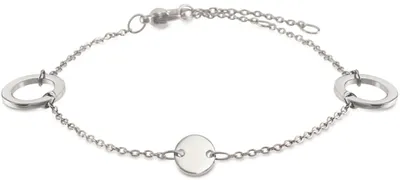 Productafbeelding van Boccia damesarmband van titanium, kleur zilver, hypoallergeen, 22 cm, artikelnummer 03030-01