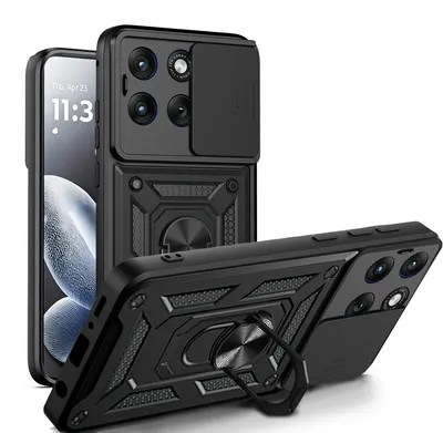 Produktbild von Outdoor Hülle für Motorola Edge 70 Fusion Kameraschutz Ring Case Schwarz