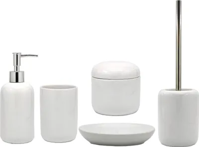 Produktbild von DAIRA Bad Accessoire Set aus Keramik, weiß