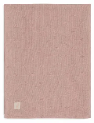 Zdjęcie produktu dla Kocyk kołyska 75x100cm Przytulna dzianina - dzika róża / aksamit