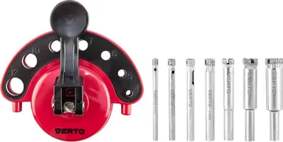 Obrázek produktu pro VERTO Diamantové vrtáky 4-12 mm s vodítkem, sada 8 ks.