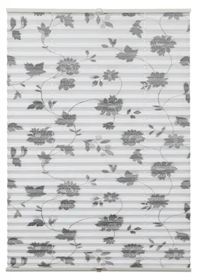 Plissee-Faltgardine zum Klemmen, blickdicht, Blumenmuster, 70x130 cm