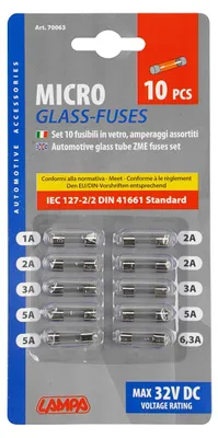 Image de Kit 10 micro-fusibles, 12/32V