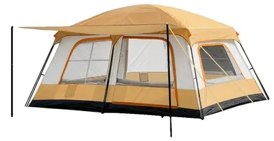 Image de Tente de camping, design spacieux, installation rapide, couleur kaki foncé
