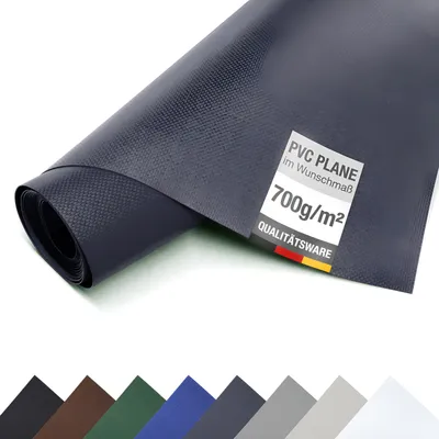 Obrázek produktu pro Nákladní PVC plachta 700 g/m² na metr Prémiová plachta Bache matná (antracitová, 2,5 m x 3 m)