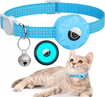 Produktbild von Katzenhalsband für Apple Airtag, Farbe:Leuchtendes Blau
