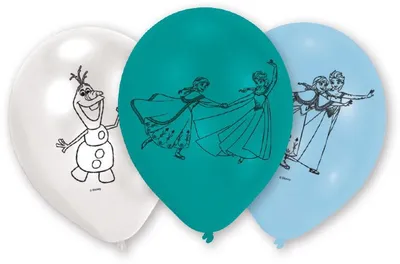 Zdjęcie produktu dla 6 balonów Ice Queen biały, jasnoniebieski, turkusowy