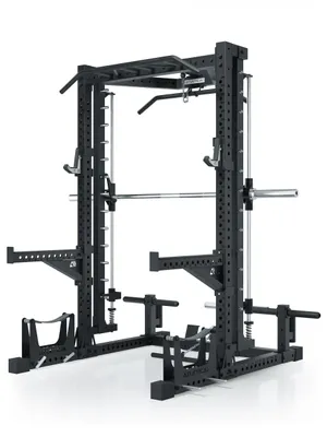 Produktbild von ATLETICA R7 Nemesis | Plate Loaded Version | 203 cm Höhe | Squat Rack mit Multipresse und Latzug