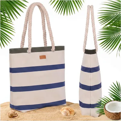 Produktbild von Geräumige, Wasserabweisende Strandtasche Für Reisen Und Picknick, Shopper, Einkaufstasche, 18 L