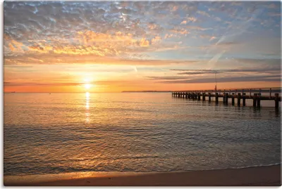 Produktbild von ARTland Leinwandbild Früh morgens an der Ostsee Größe: 90x60 cm