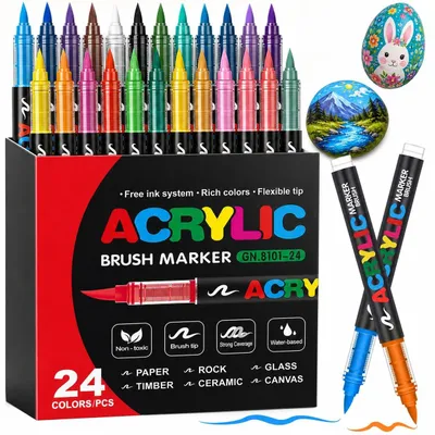 Immagine prodotto di 24 colori pennarelli acrilici - a base d'acqua per progetti creativi