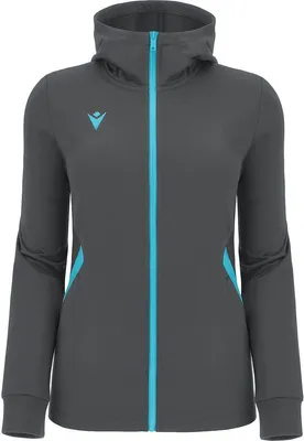 Immagine prodotto di Macron Victory Bastet Giacca con cappuccio Donna - Antracite / Neon Sky | Taglia: XL