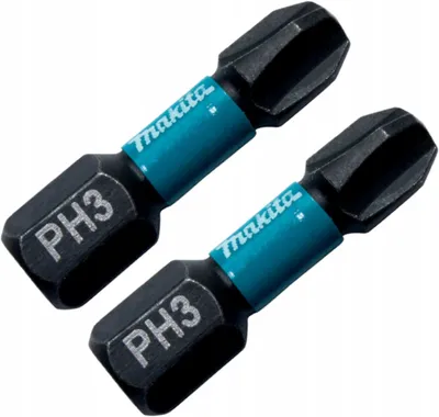 Zdjęcie produktu dla GARES Bit udarowy końcówka wkrętakowa do Makita Impact Black PH3 x 25 mm | Profesjonalny Grot Udarowy Hex 1/4 S2 Wzmocniony Osprzęt Części Zamienne