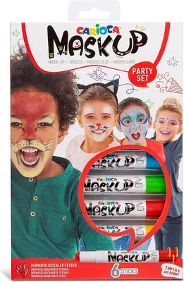 Image de CARIOCA Marqueurs pour le visage Masque Up, 6pcs Party