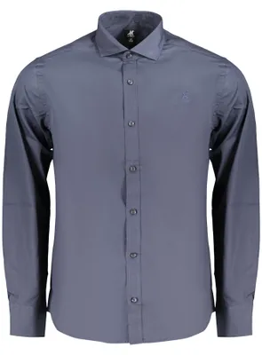 Produktbild von Elegantes Herren Langarmhemd in Blau mit französischem Kragen