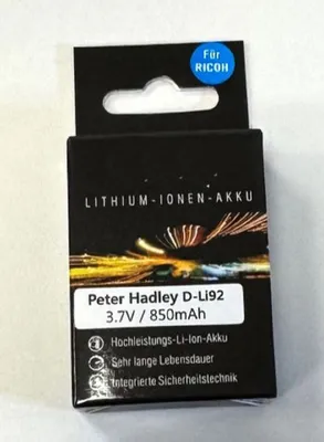 Produktbild von Akku Replace Akku D-LI92 passend für Ricoh WG-80